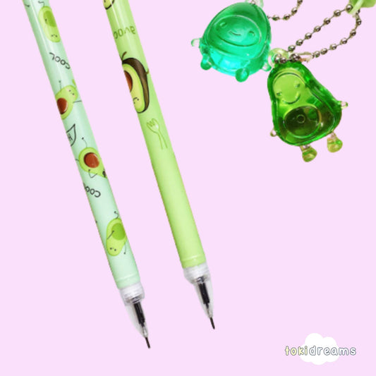 Avocado Fruit Gel Pen - 3D Swinging Charm