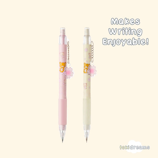 Sakura Bear Mechanical Pencil - 2D Swinging Cherry Charm