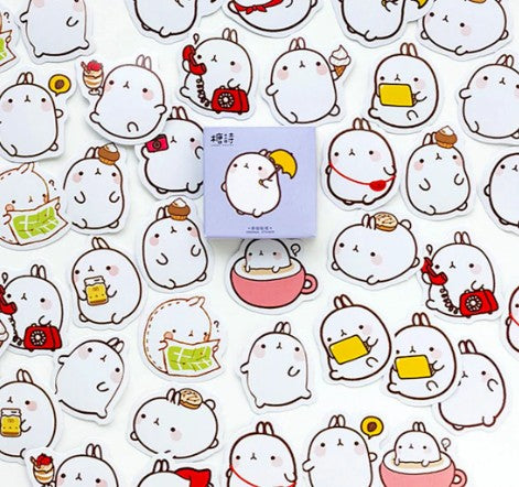 cute kawaii rabbit pattern cartoon stickers