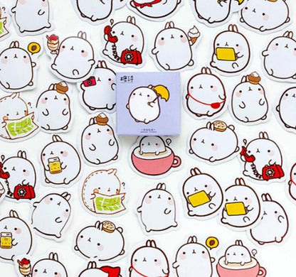 japanese stationery molang rabbit pattern cartoon stickers