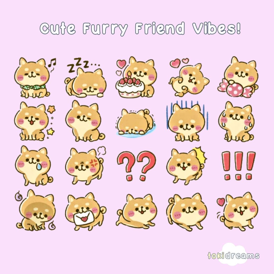 Japanese Corgi Dog - Vinyl Stickers for Notes Planners Scrapbooking ...