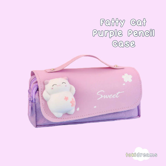 Fatty Cat Squishy Fidget – Multipurpose Travel & Cosmetic Case